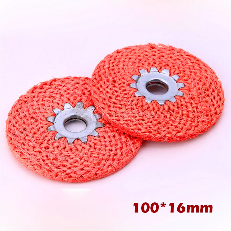 

1x 4 Inch Flap Disc Polishing Wheel Metal Turn Plate Angle Grinder Plastic Core Grinding Wheels Angle Sanding Red Rope Tool