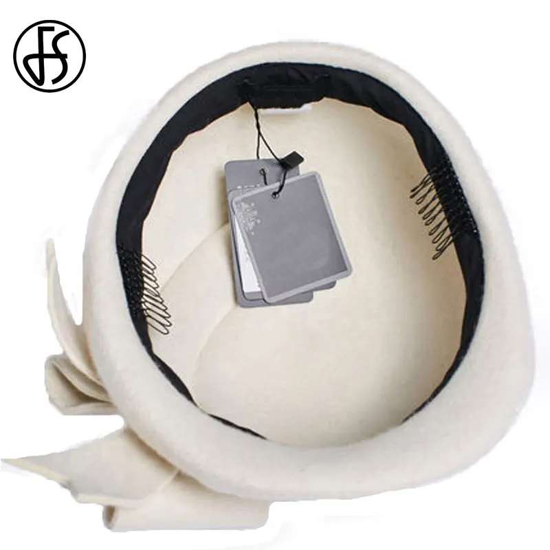 FS Леди Шерсть черного белого цвета французская шляпа берет для женщин осень зима