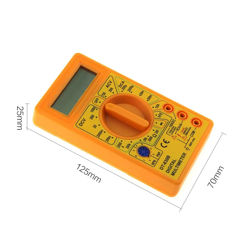 

Universal DT-830B Mini Pocket Digital Multimeter 1999 Counts AC/DC Volt Amp Ohm Diode hFE Tester Ammeter Voltmeter Ohmmeter