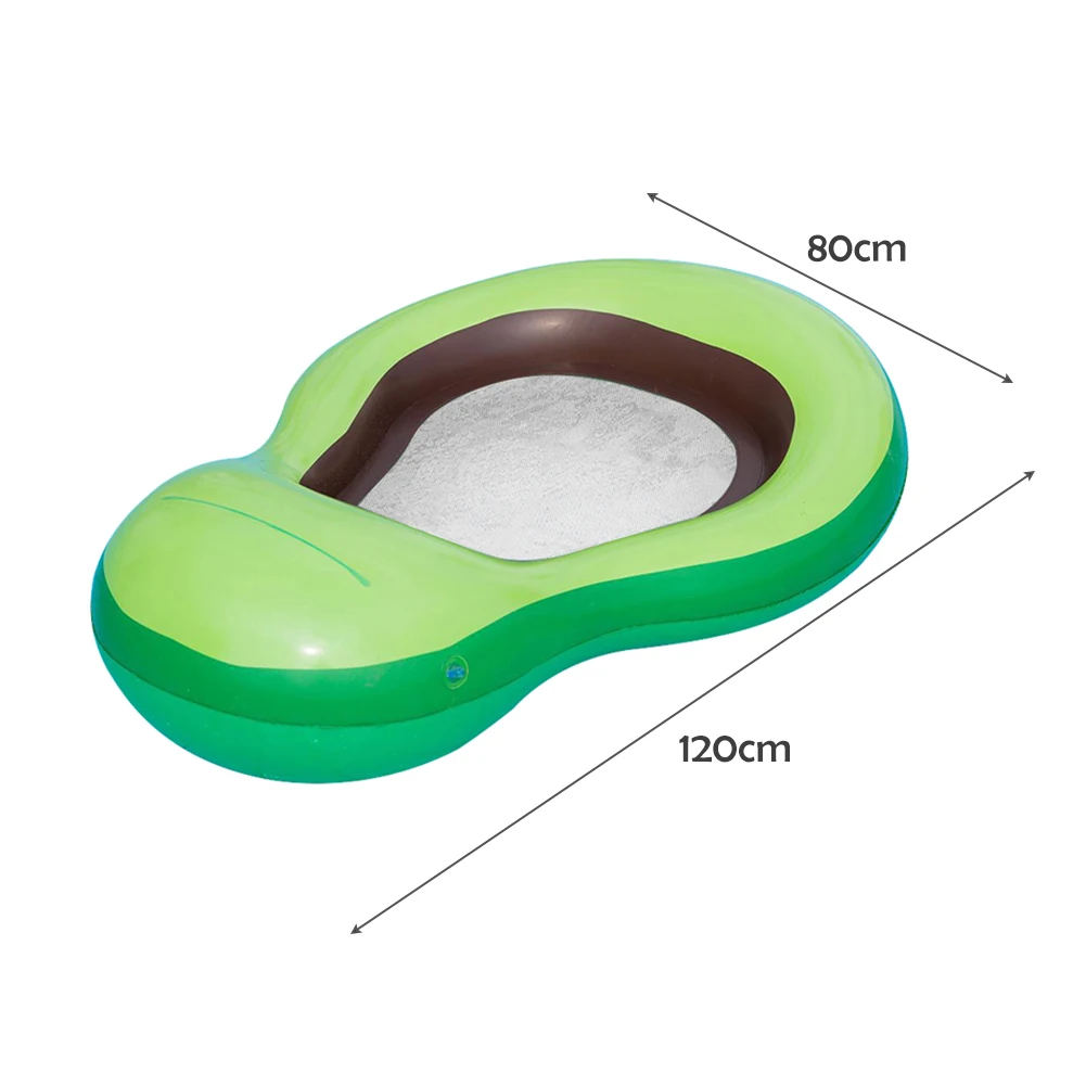 

Swimming Air Mattress nflatable Chair Avocado Shape Pool Floating Bed Avocado Water Sport Lounger Beach Swimming Accessories