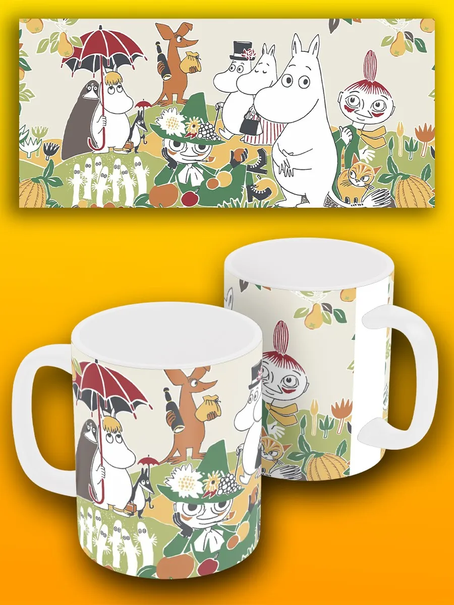 Кружка белая мультфильм муми тролль moomin - 6712 | Дом и сад