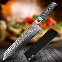 xituo high quality chef knife 8 inch vg10 blade damascus steel knife 67 layers japanese santoku cleaver kitchen cooking tools