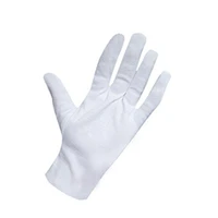 1 pair white cotton gloves anti static protective gloves breathable work gloves for coin jewelry inspection driver s m l xl