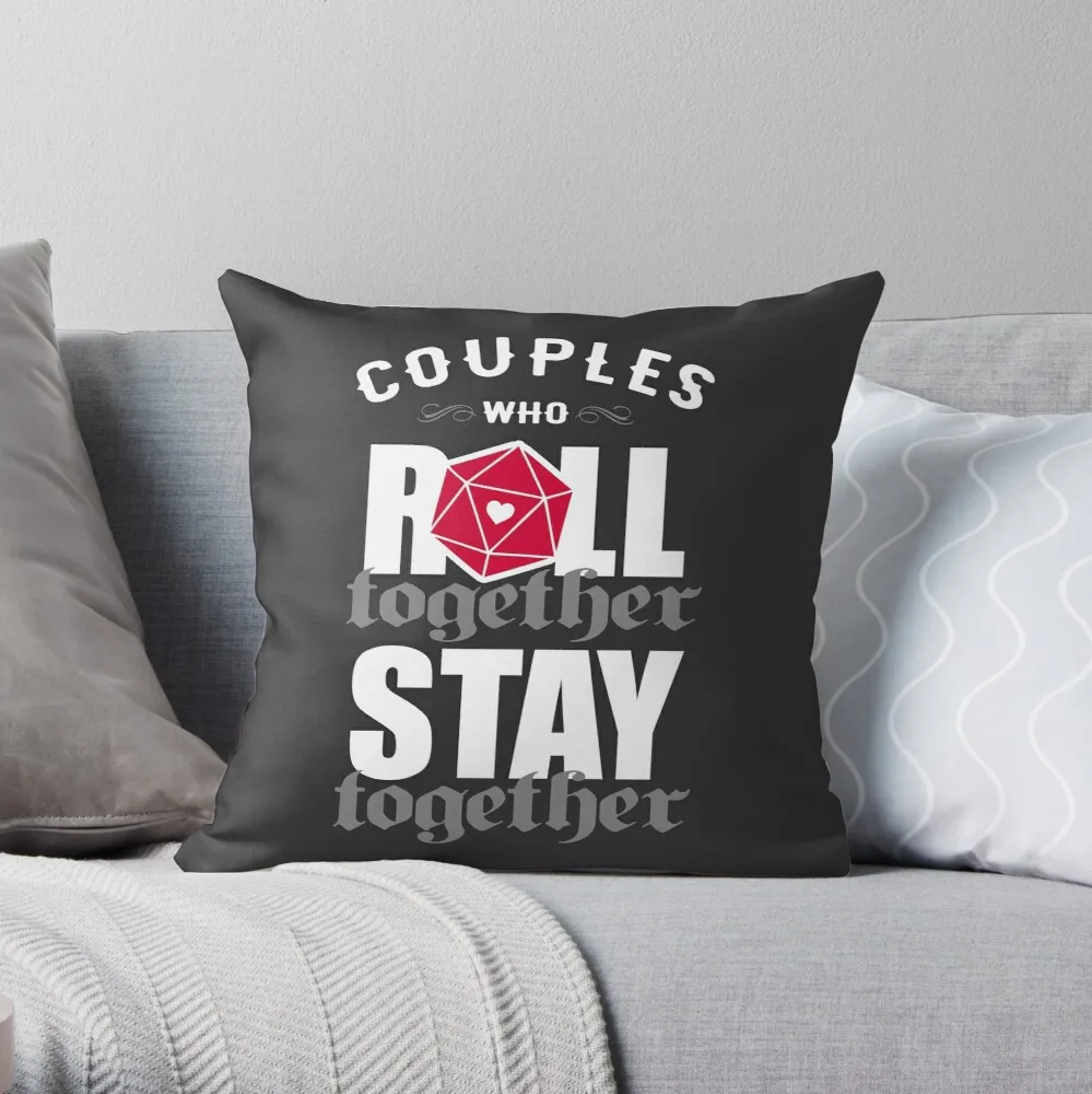 

Couples who roll together, stay together D20 Throw Pillow Pillow Case Polyester Home Decora Pillowcases kussensloop