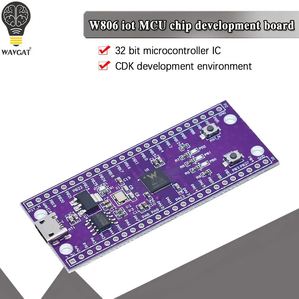 W806 микроконтроллер 240 МГц 5-8Bit STM32 макетная плата CH340 IoT MCU чип CDK окружающая среда