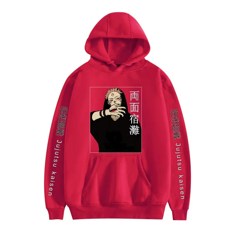 

Jujutsu Kaisen Cartoon Poster Prints Women Hoody 2021 Spring Simple Streetwear Hip Hop Fleece Hoodie Harajuku Loose Woman Hooded