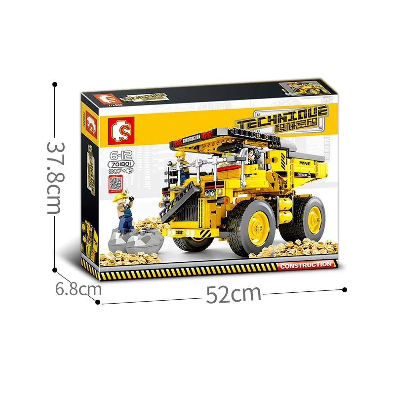 

New 807pcs Funny By City Building Car Series DIY High-tech Truck Blokken Stad Bouw Speelgoed Stereo Gemonteerd Bakstenen