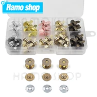 20setslot 14mm 18mm magnetic buttons bags clasp snaps magnet automatic adsorption thin wallet button diy sewing craft with box