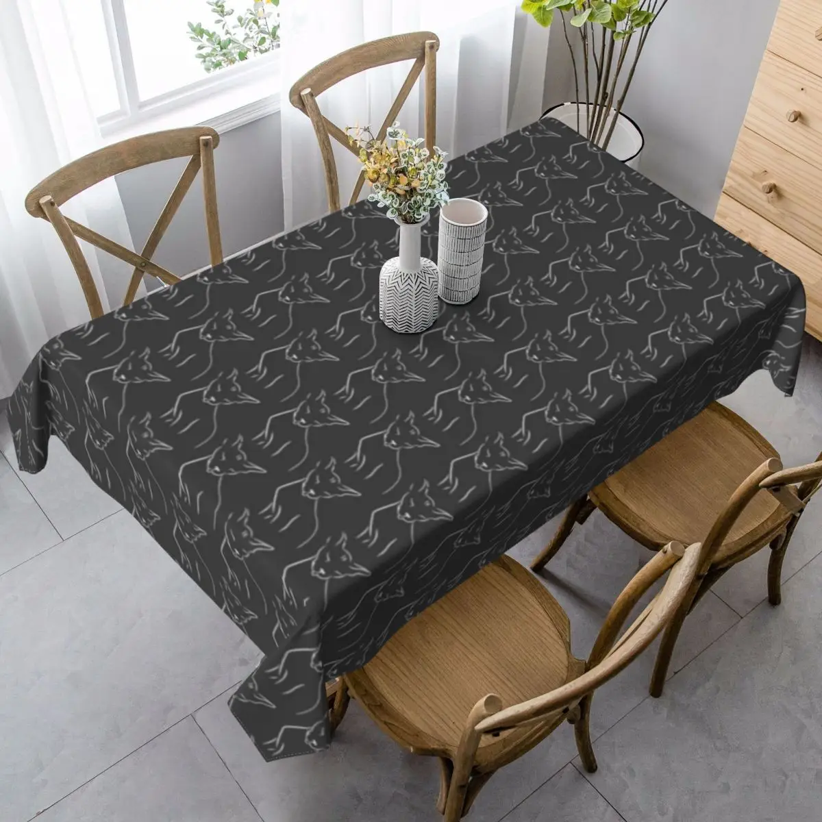 

Sphynx Cat Tablecloth Wholesale Retro Table Cover Outdoor Printed Decoration Polyester Table Cloth