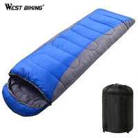 west biking 4 season camping sleeping bag lightweight warm cold envelope backpacking sleeping bag for outdoor traveling hiking