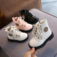 toddler girls boots winter children shoes plus velvet warm kids martin boots fashion leather soft bottom comfortable boys boots