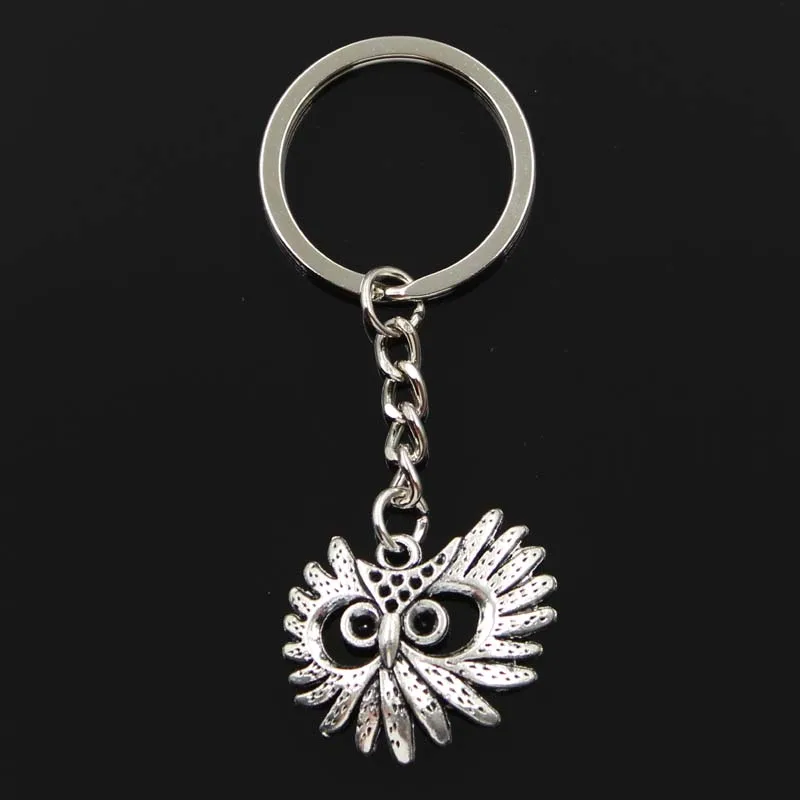 Модный брелок 30x26 мм подвеска в виде головы Совы с большим глазом мужская