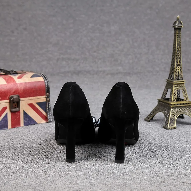

ALLBITEFO rhinestone bow design women's high heel shoes party wedding shoes fashion sexy women heels shoes high heels women