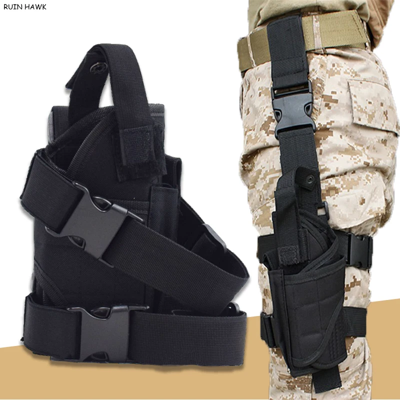 

Tactical Nylon Leg Holster Military Airsoft Pistol Gun Holster Adjustable Magic Strap Hunting Accessories For Glock 17 Beretta