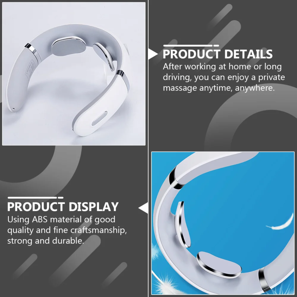 

1pc Rechargeable Cervical Spine Tool Electric Neck Massager (White)