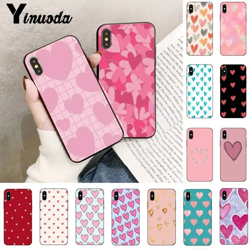 Чехол Yinuoda для телефона с милыми сердечками iPhone 5 5s SE 11 8 7 6 6S Plus plus X XS MAX 5S XR Pro max