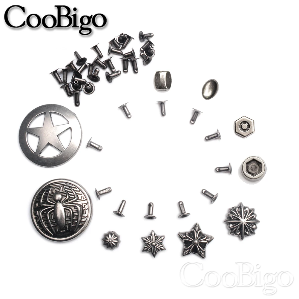Металлические штифты заклепки 50 комплектов ретро заклепочная кнопка для одежды