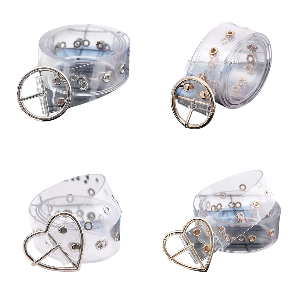 

Новый женский прозрачный пояс, аксессуары для одежды, Женский пластиковый ремень из смолы, с квадратной пряжкой в форме сердца, невидимый пр...