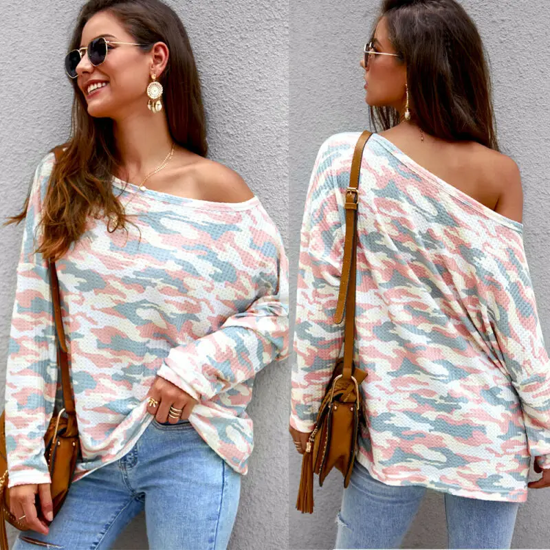 

Women Long Sleeve Casual Pullover Sweatshirt Elegant Woman Retro Ladies Sweatshirt Leopard Printed Loose Jumper Tops Sweatshirts