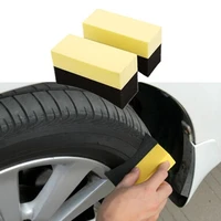 5pcs car wheels brush cleaning sponge wipe corner edge sponge tire wax polishing sponge car interior cleaning auto accessories