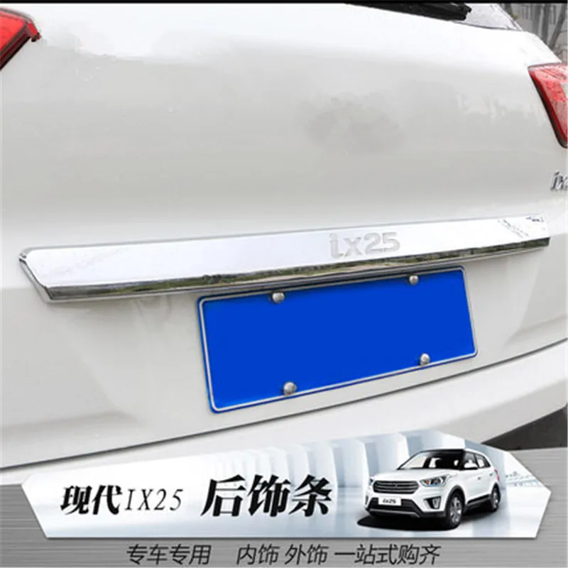 Стайлинг автомобиля для Hyundai ix25/Creta 2015 2019 отделка крышки багажника из нержавеющей
