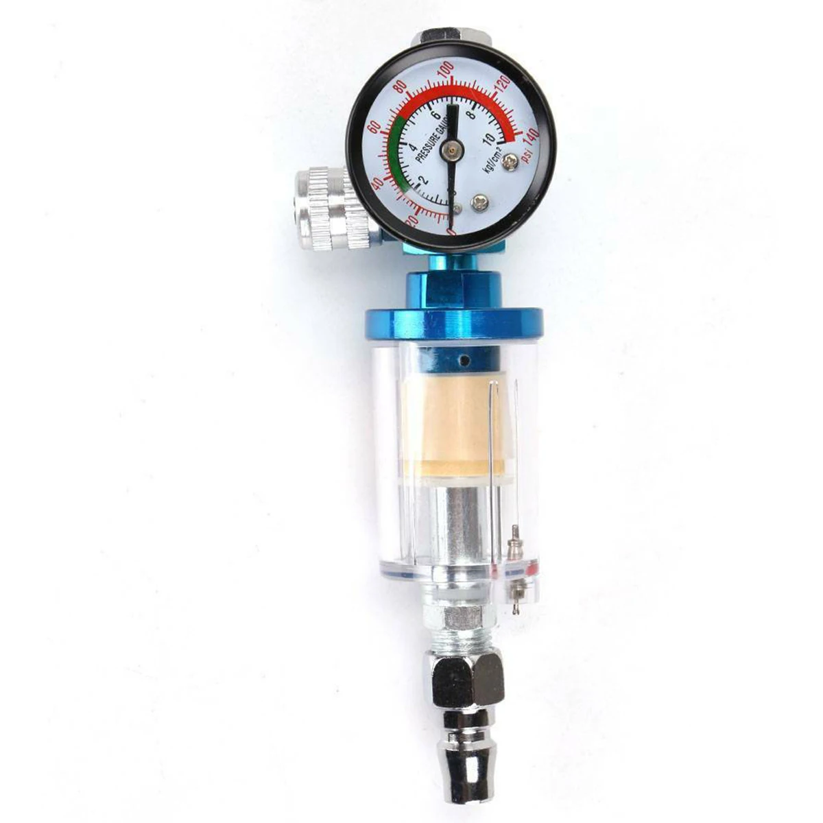 

1/4" High Quality Spray Gun Air Regulator Gauge + In-line Water Trap Filter Tool + Pneumatic Spray Gun Accessories