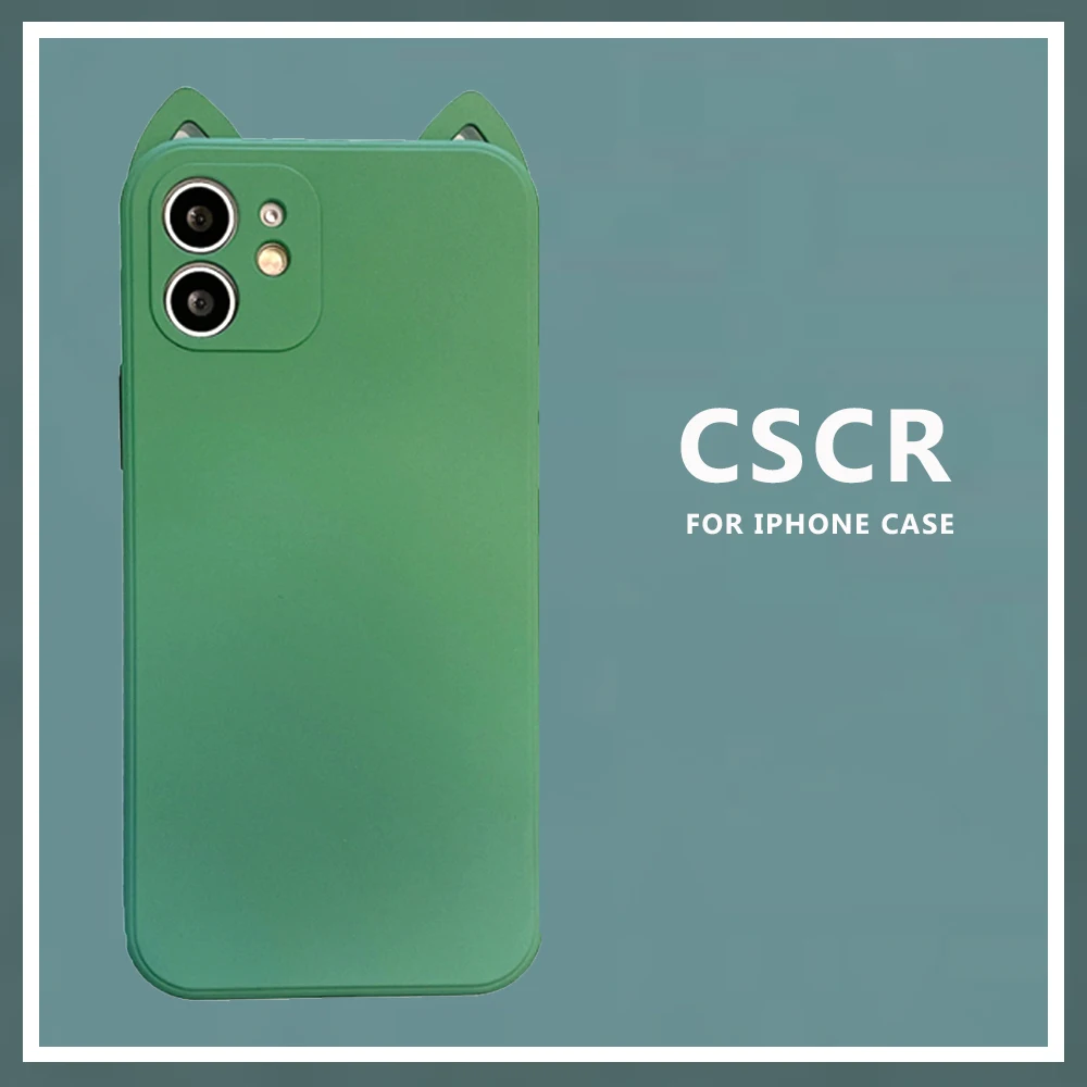 

Case for iPhone 13 Pro Max Cute 3D Cartoon Lovely Ears Silicon Phone Cover for iPhone 11 12 Pro Max X XR XS Max 7 8 Plus Cases