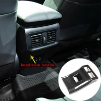 car styling car air outlet trim for toyota rav4 2020 2022 abs anti kick cover for rear exhaust air outlet car decoration