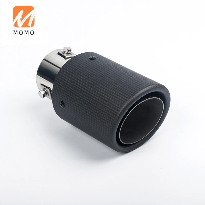 

Slanted Cut Carbon Single Outlet New Hot Sale Universal Car Exhaust Muffler End Tips