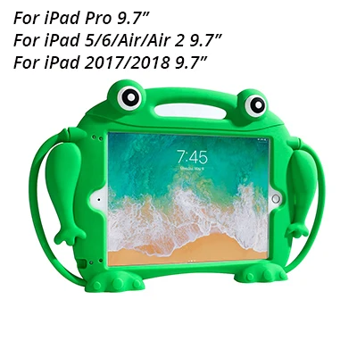 CHINFAI Детский дружественный силиконовый чехол для iPad Mini 1 2 3 4 5 7,9 противоударный безопасный Чехол для iPad Air Air2 Pro 9,7'' - Цвет: 5778GN Air 9.7
