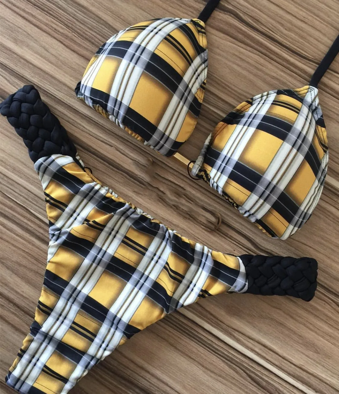 

2020 Hot Sexy Print Bikini Swimwear Women Swimsuit Biquini S Maillot De Baintrappy Push Up Bikinis Set Low Waist Bathing Suit