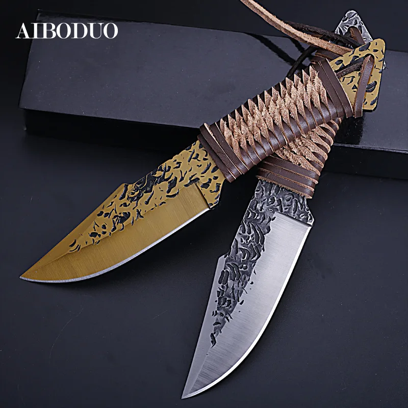 Высокая твердость 8CR13MOV Non Складная Ножи лагерные внешние резак фруктов карман