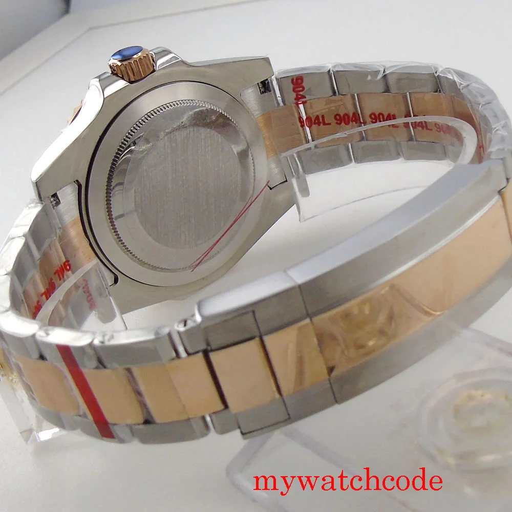 200M Waterproof SUB Diving Watch Case Two Tone Silver Rose Gold for NH34 NH35 NH36 NH37 NH38 NH39 ETA2824 MIYOTA DG MINGZHU