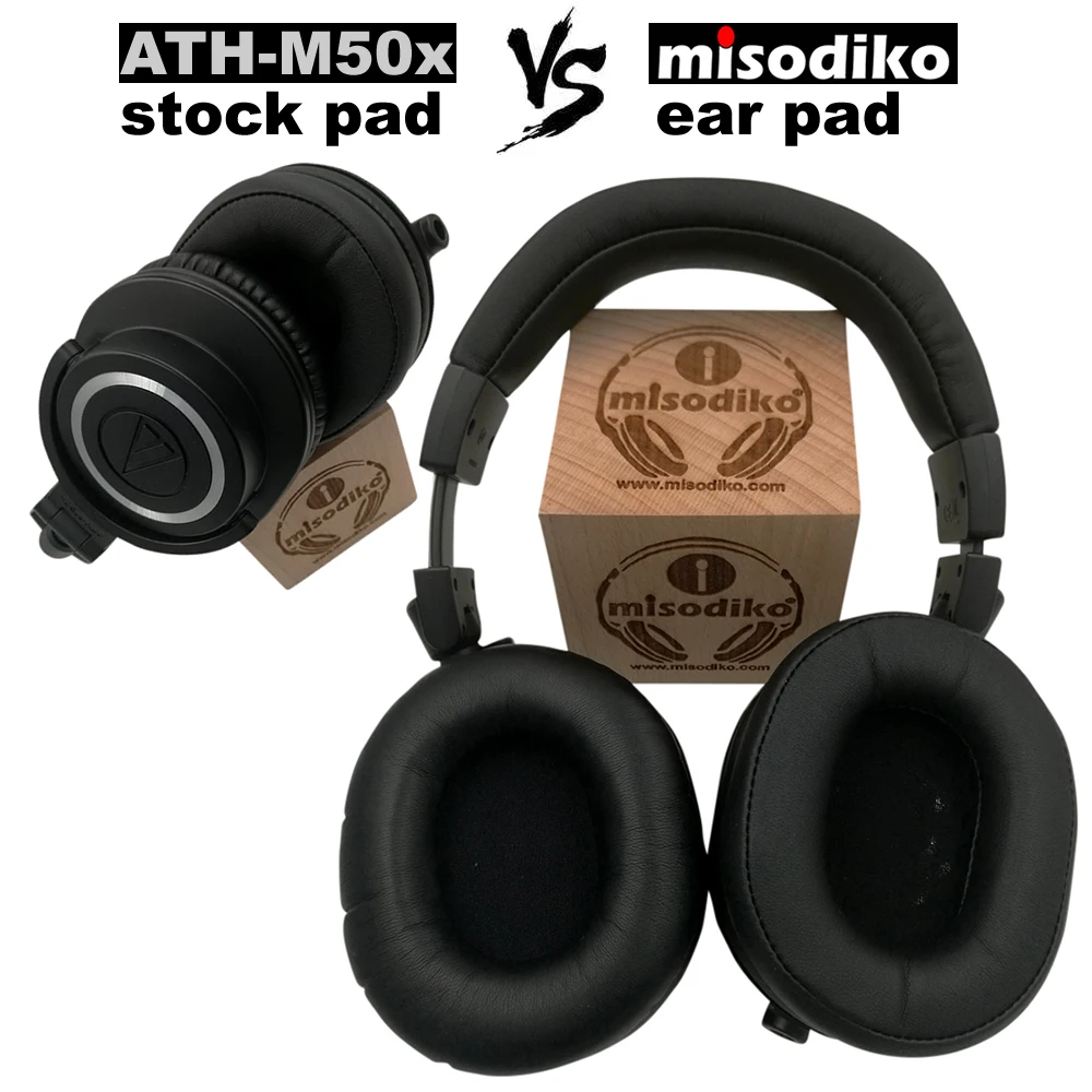 Misodiko Сменные амбушюры для наушников Audio-Technica ATH-M50x ATH-M40x ATH-M30x ATH-M70x ATH-MSR7, sony MDR-7506
