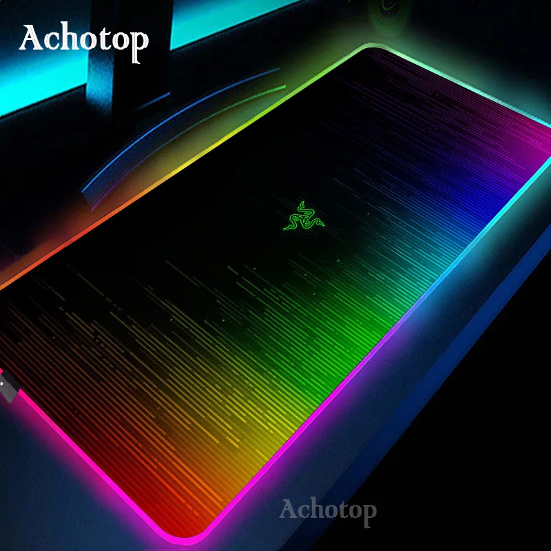 large office rgb led illumination mouse pad mat game gamer razer gaming mousepad keyboard compute anime desk mat for csgo free global shipping
