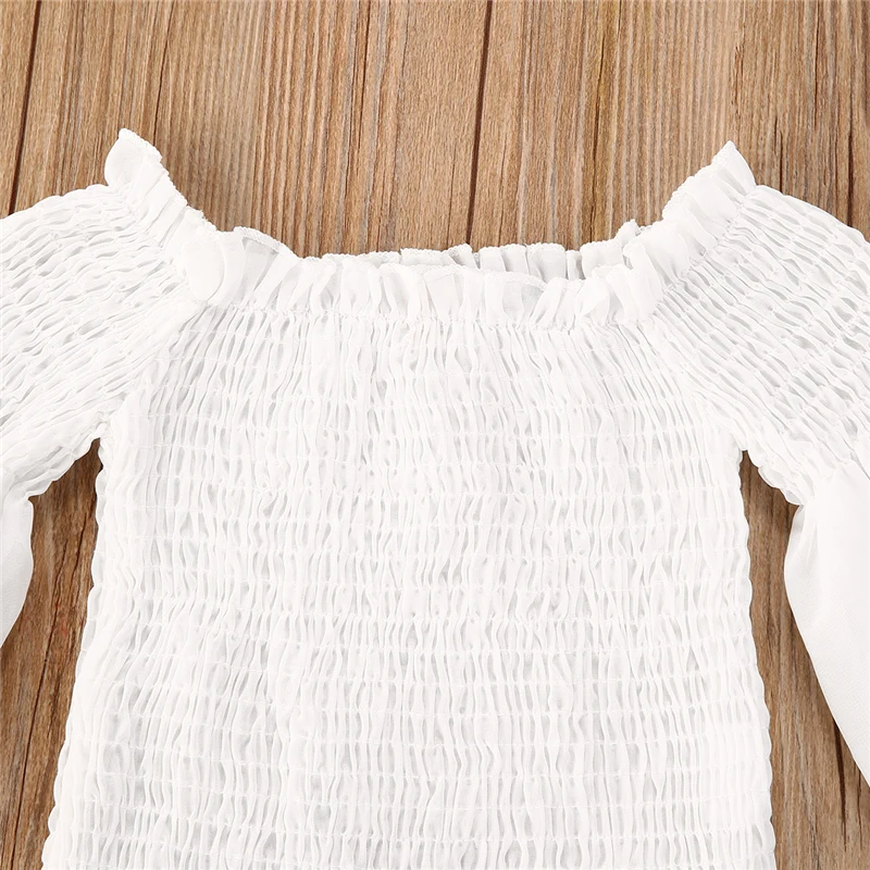 Летняя одежда для маленьких девочек белая джинсовая короткая юбка с