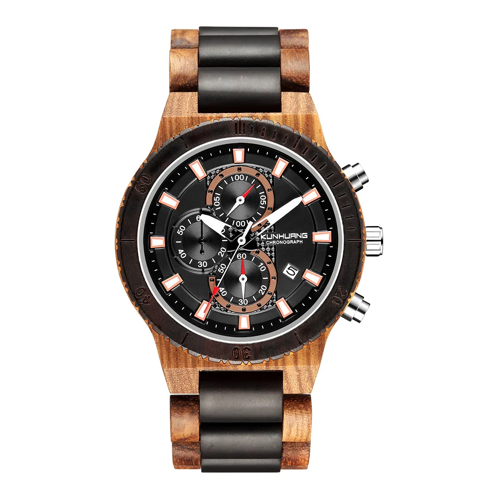 hot top brand wooden watch men watch relogio masculino luxury mens chronograph military watches reloj hombre gift for boyfriend free global shipping
