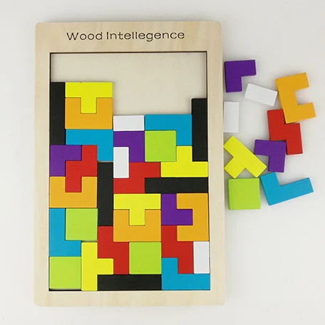 Головоломка-головоломка для детей Tangram деревянные Обучающие игрушки детский