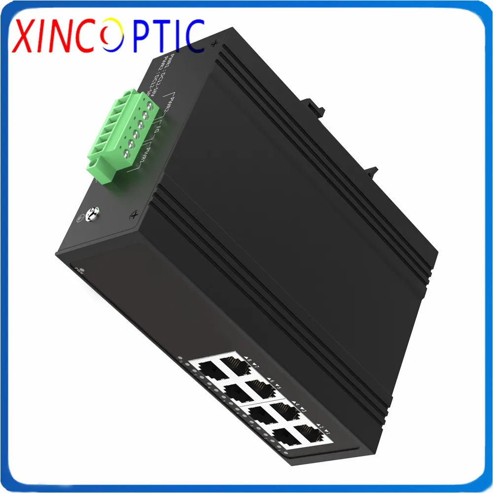 8*10/100Base T 8RJ45 гигабитный Ethernet POE коммутатор для оптоволоконной сети неуправляемый