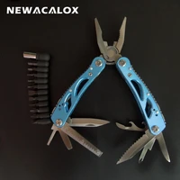 newacalox multitool pliers pocket knife pliers kit screwdriver bits multi tool for survival camping hunting fishing and hiking