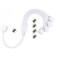 4 pins rgb led strip connector 1 to 1 2 3 4 5 ports led extension splitter 4pin male female connector for rgb led strip lights