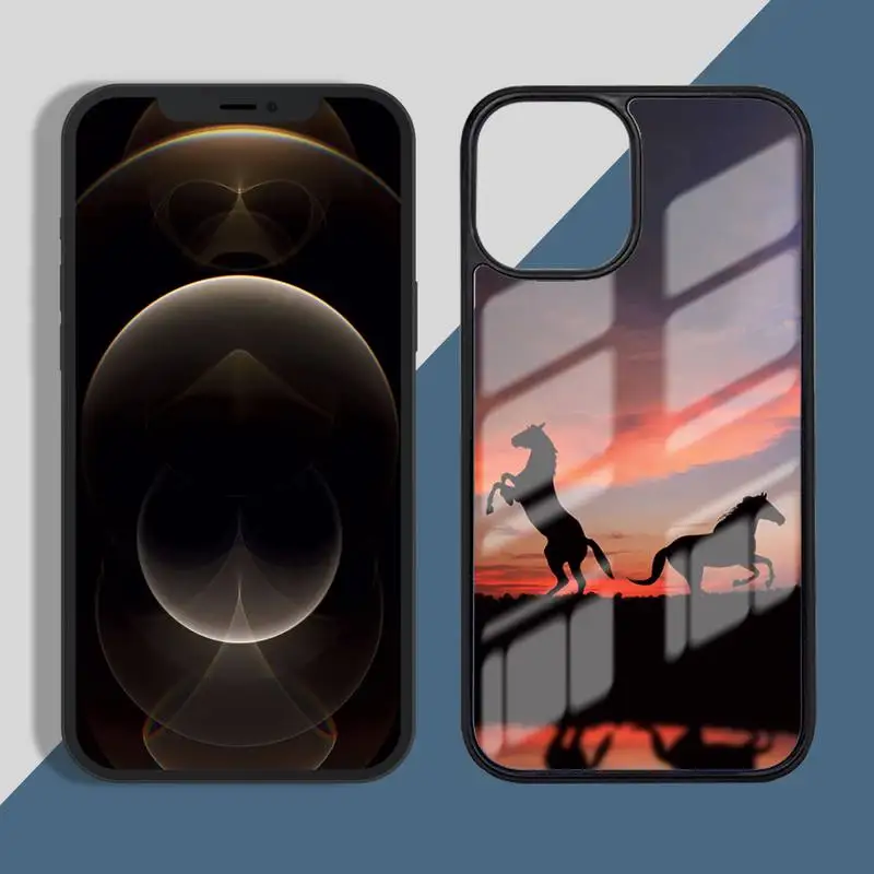 

Running horse Phone Case PC for iPhone 11 12 pro XS MAX 8 7 6 6S Plus X 5S SE 2020 XR