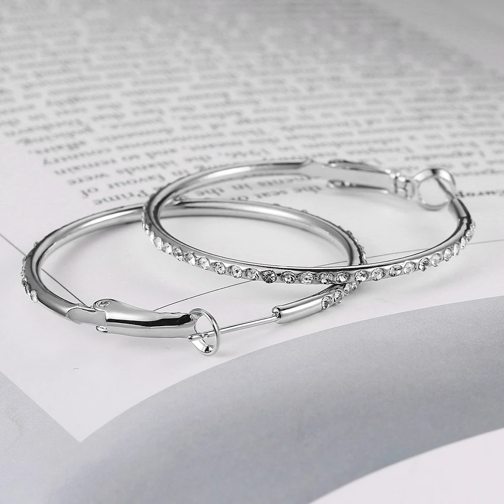 Винтажные большие круглые серьги-кольца для женщин розовое золото модный бренд