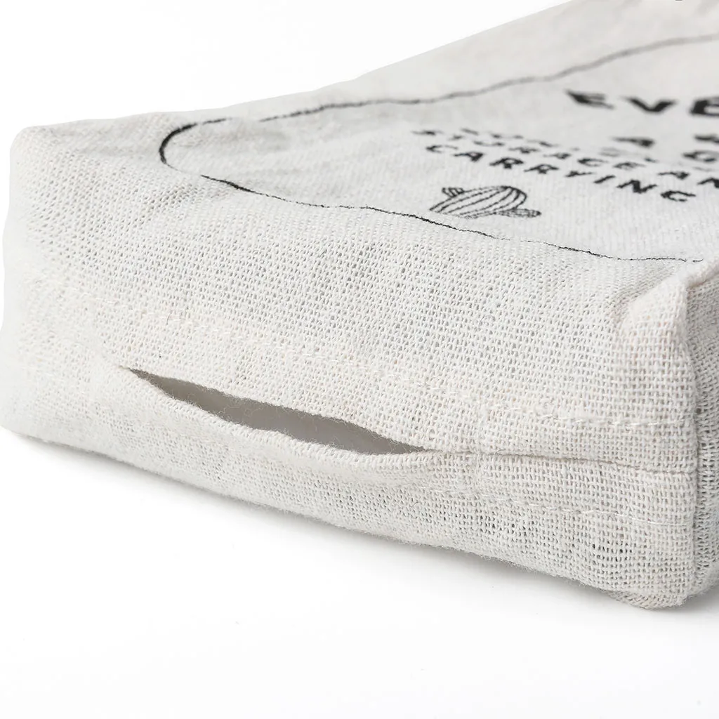 

Home Grocery Bag Holder Wall Mount Storage Dispenser Linen Fabric Storage Bag Kitchen Organizer Hanging Garbage Bag Storage