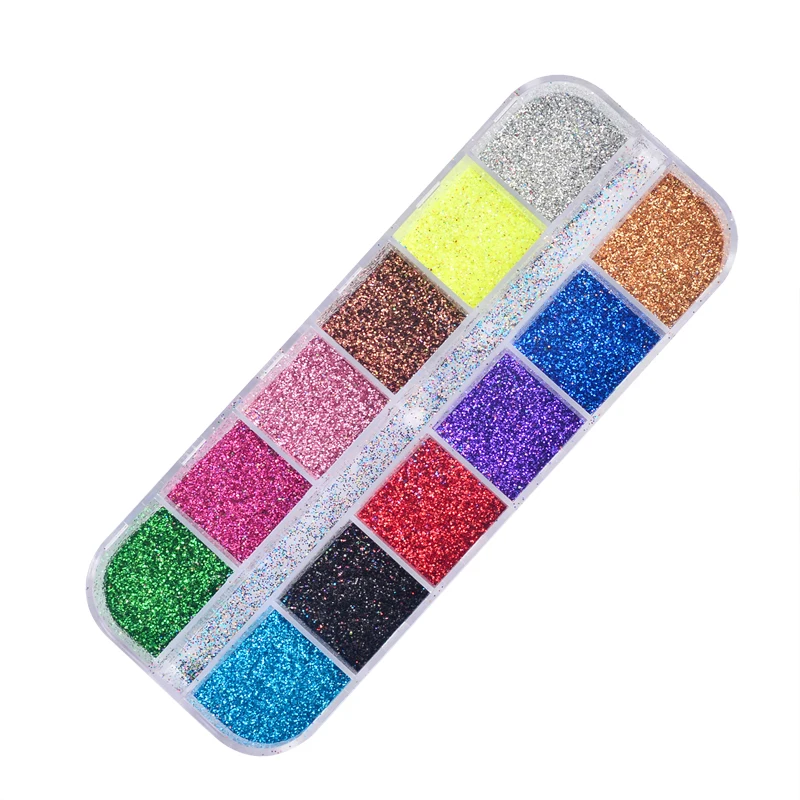 1 Набор блестящая Лазерная пудра для ногтей с блестящим блеском Хромовая