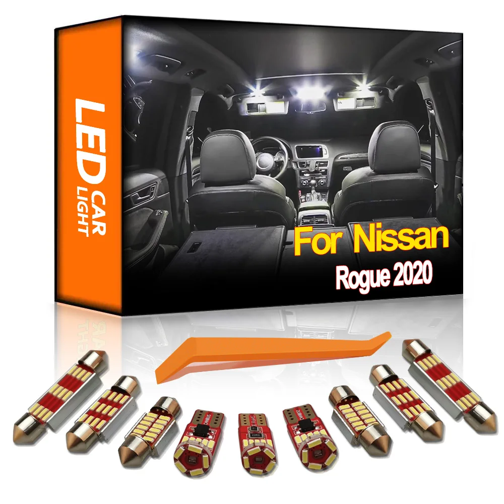 

6X LED Interior Light Package Kit For Nissan Rogue 2020 Dome Trunk Reading License Plate Lamp