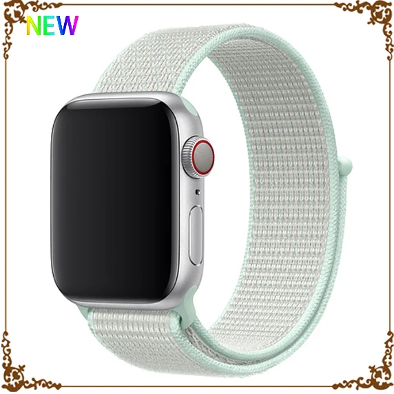 New Teal Tint 6 Ремешок для Apple Watch, ремешок для Apple Watch 5, 4, 44, мм, 42 мм, iwatch band 3, 2, 5, 42 мм, 38 мм, Спортивная петля, correa, нейлоновый ремешок для часов - Цвет ремешка: New Teal Tint 6