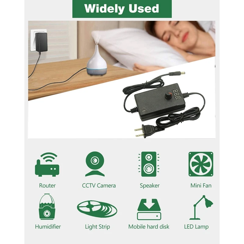 Универсальный AC/DC 24 Вт Мощность адаптер переменного тока регулируемый