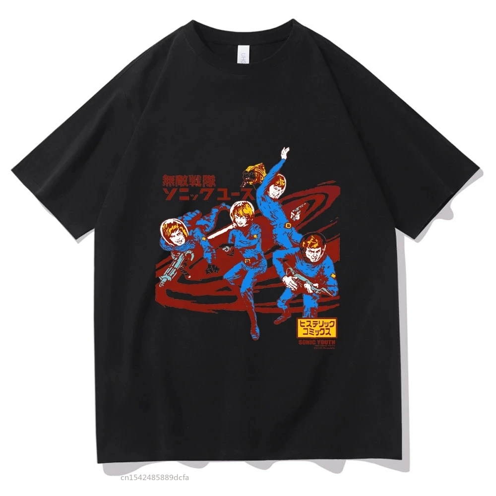 

Sonic Youth Rock Band T-shrit Harajuku Short Sleeve Black Tee Hip Hop Clothes