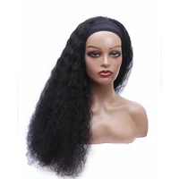 adorable longer popular 100 water wave headband wigs for black women human hair wigs machine made wigs headband